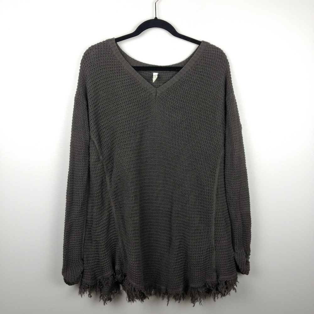 WISHLIST Gray Swing Tunic Sweater